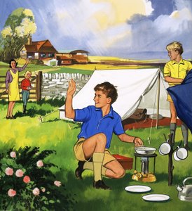 Camping im Zelt