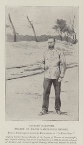 Kapitän Baratier, Überbringer des Berichts von Major Marchand (Lithografie) von English School