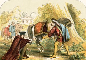Kardinal Wolsey und der Bote des Königs
