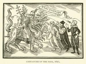 Karikatur des Papstes