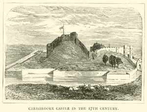 Carisbrooke Castle im 17. Jahrhundert von English School