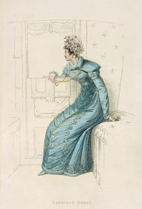 Kutschenkleid, Modeplatte aus Ackermanns Repository of Arts von English School