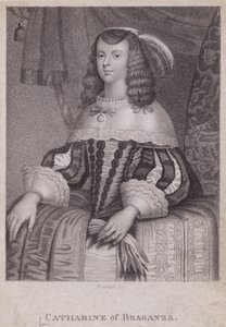 Catherine von Braganza, Königin Gemahlin von König Charles II. (Stich) von English School