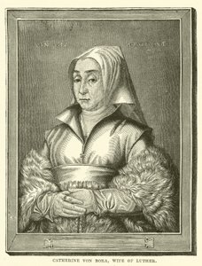 Katharina von Bora, Ehefrau von Luther (Gravur) von English School