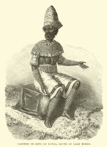 Cazembe oder König von Lunda, südlich des Moero-Sees von English School