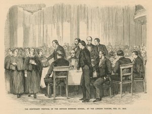 Hundertjahrfeier der Waisenarbeitsschule im London Tavern von English School