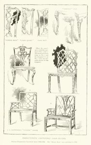 Charakteristische Chippendale-Stuhldesigns