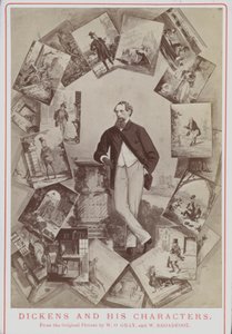 Charles Dickens und seine Charaktere, nach dem Originalbild von W O Gray und W Broadfoot von English School
