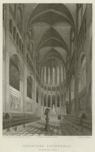 Kathedrale von Chartres, Ansicht des Chors (Stich) von English School