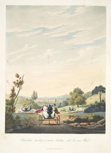 Chervolants, die in verschiedene Richtungen mit demselben Wind reisen, aus "Die Aeropleustische Kunst oder Navigation in der Luft, durch die Verwendung von Drachen oder Auftriebssegeln, veröffentlicht 1827