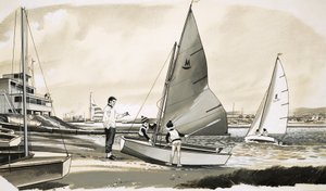 Kinder lernen segeln