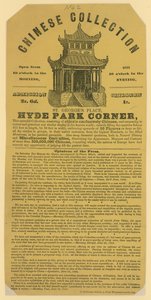 Chinesische Sammlung an der Hyde Park Corner, London. 1842