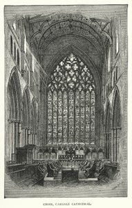 Chor, Kathedrale von Carlisle (Stich) von English School
