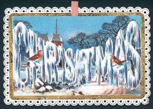 Weihnachtsschrift im Eis, Weihnachtskarte