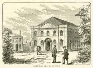 City-Road-Kapelle, im Jahr 1778 (Gravur)