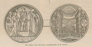 Stadtmedaille für das königliche Dankfest in der St. Pauls Kathedrale, London von English School