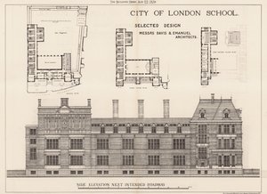 City of London School; Seitenansicht von English School
