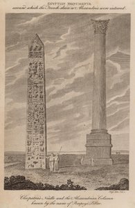 Nadel der Kleopatra und die alexandrinische Säule, bekannt als Pompeys Säule von English School