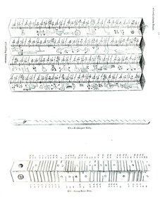 Clog Almanach, Exchequer Tally und sächsischer Reive-Pfahl von English School