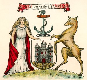 Wappen von Edinburgh, Schottland von English School