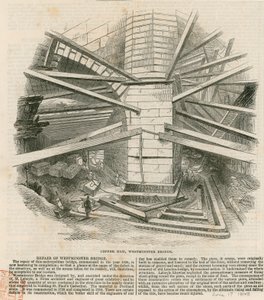 Schleusenkammer, Westminster-Brücke von English School