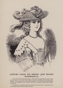 Frisur unter der Fronde, die Grande Mademoiselle (Gravur)
