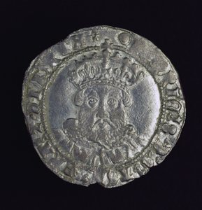 Münze mit dem Kopf von Heinrich VIII. von English School