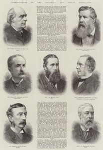 Kommissare der Kolonial- und Indien-Ausstellung (Gravur) von English School