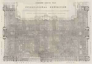 Kompletter Grundriss der Internationalen Ausstellung (Stich)