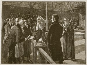 Konferenz zwischen den Häusern des Parlaments, 1835, Illustration aus Cassells Illustrierter Geschichte Englands