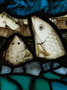 Erhaltener Abschnitt aus dem Großen Ostfenster der York Minster: 