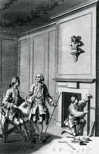 Bau eines Kaminbrusts (Stich)