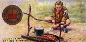 Kochfertigkeitsabzeichen für Pfadfinder - Backen eines Twist, 1929