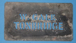 Kupferschablone von W. Gale, Tonbridge