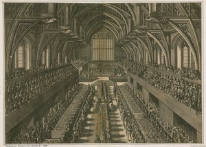 Krönungsbankett von Jakob II. 1685 in der Westminster Hall, London von English School