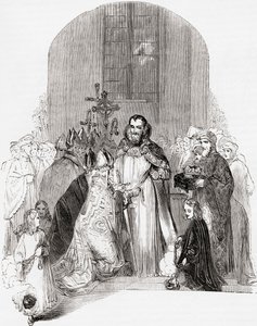 Krönung von Heinrich IV., aus Old England: A Pictorial Museum, veröffentlicht 1847 von English School