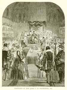 Krönung von König James I. in Westminster, 1603 von English School