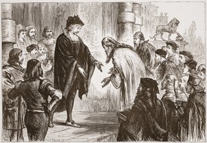 Cosmo I empfängt seine Freunde und Klienten, Illustration aus Die Geschichte des Protestantismus von James Aitken Wylie, veröffentlicht 1878 von English School