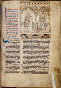 Der Junge Merlin prophezeit vor König Vortigern, Illustration aus 
