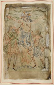 Die Kreuzigung, aus dem Tiberius Psalter, c.1050