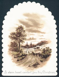 Landschaftsszene, Weihnachtskarte
