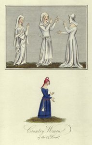 Bäuerinnen des 14. Jahrhunderts von English School