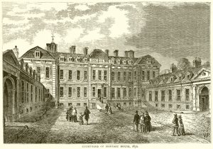 Hof des Montagu House, 1830