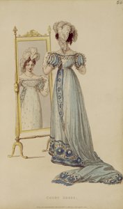 Hofkleid, Modeplatte aus Ackermanns Repository of Arts