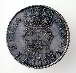 Krone von Oliver Cromwell, London Mint, 1658 (Rückseite)