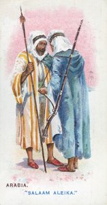 Übliche Begrüßung in Arabien, 1907 von English School