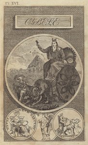Kybele, antike anatolische, griechische und römische Erdgöttin (Stich)