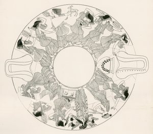 Tanz der Mänaden zu Dionysos (Gravur)
