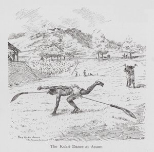Tanz: Der Kukri-Tanz in Assam von English School
