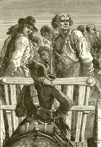 Danton und seine Gefährten auf dem Weg zur Guillotine von English School